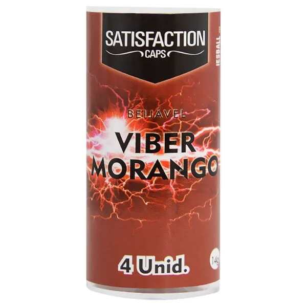 Bolinha Viber Morango Choque Aromática 04 Unidades Satisfaction