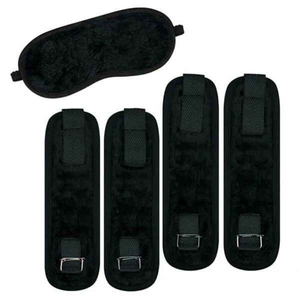 Kit Bondage Com Algema Tornozeleira E Venda Em Pelúcia - Image 2
