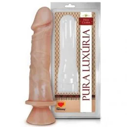 Prótese Pura Luxúria Realístico Com Ventosa 15,3x4 Cm Sexy Fantasy