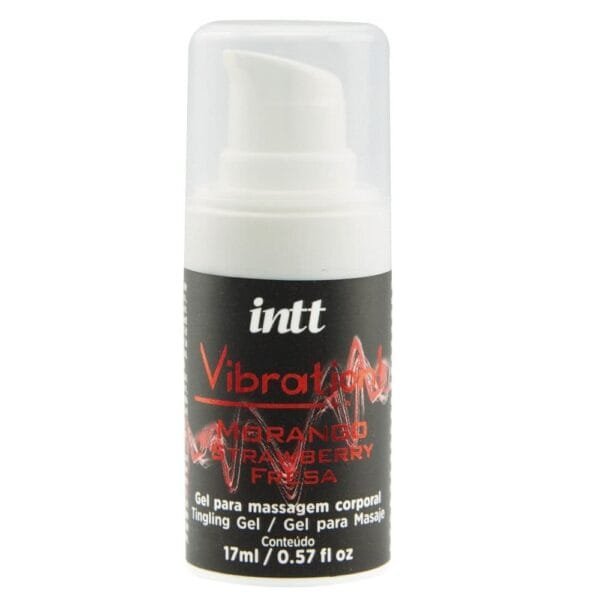 Vibration Morango Gel Excitante Beijável 17Ml Intt - Image 3