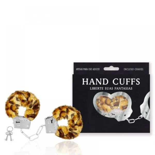 Algema Com Pelucia Hand Cuffs Tigresa