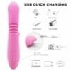 Vibrador Coelho Ponto G com Aquecimento e Sugador Clitóris Rosa - Image 4