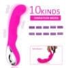 Vibrador Ponto G Acabamento Cromado Recarregável Rosa - Imagem 4