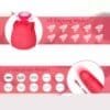 Vibrador Vai e Vem com Sugador Formato de Rosa (Vermelho) - Image 3