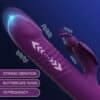Vibrador Vai e Vem Borboleta Recarregável Roxo - Imagem 4