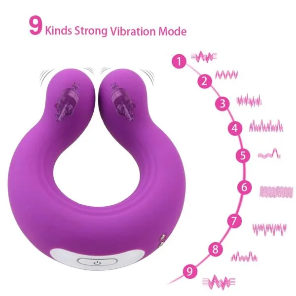 Anel Peniano Vibrador com Controle sem Fio Roxo - Image 4