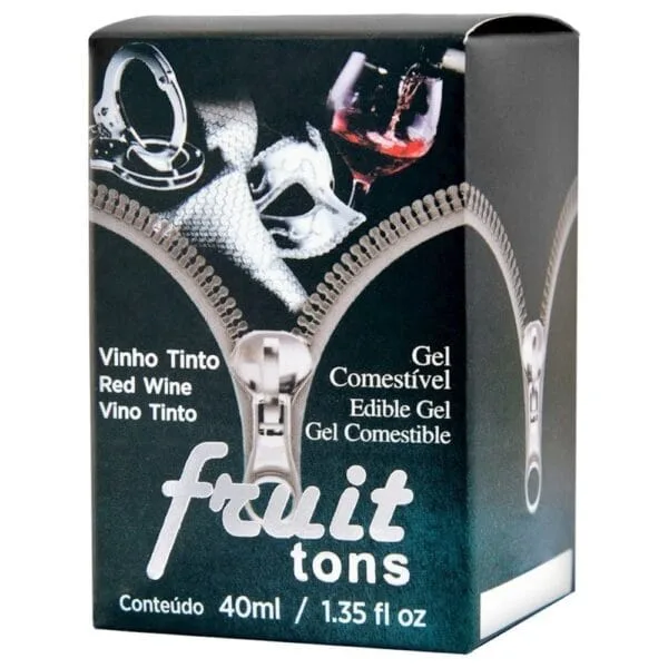 Fruit Sexy 50 Tons Gel Comestível 40Ml Intt Vinho Tinto