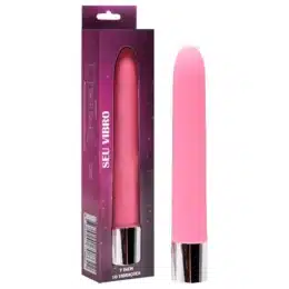 Vibrador Personal 10 Vibrações Aveludado Vipmix Cromado Rosa