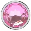 Plug Anal Médio Aço Inoxidável Cônico Cristal Redondo Rosa - Image 5
