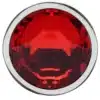 Plug Anal Pequeno Aço Inoxidável Cônico Cristal Redondo Vermelho - Image 5