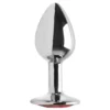 Plug Anal Pequeno Aço Inoxidável Cônico Cristal Redondo Vermelho - Image 4
