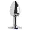 Plug Anal Médio Aço Inoxidável Cônico Cristal Redondo Azul - Image 4