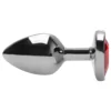 Plug Anal Médio Aço Inoxidável Cônico Cristal Coração Vermelho - Image 2