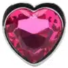 Plug Anal Médio Aço Inoxidável Cônico Cristal Coração Pink - Imagem 5