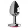 Plug Anal Médio Aço Inoxidável Cônico Cristal Coração Pink - Imagem 4