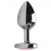 Plug Anal Pequeno Aço Inoxidável Cônico Cristal Coração Rosa - Image 4