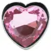 Plug Anal Pequeno Aço Inoxidável Cônico Cristal Coração Rosa - Image 5