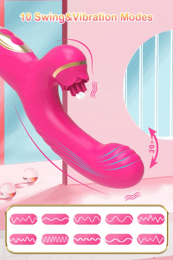 Vibrador Ponto G Sobe e Desce Estimulação Clitóris Cor Pink - Image 5