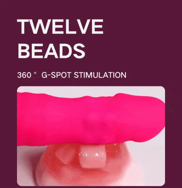 Vibrador Dildo Vai e Vem Rotativo Com Sugador Clitóris Cor Pink - Image 10