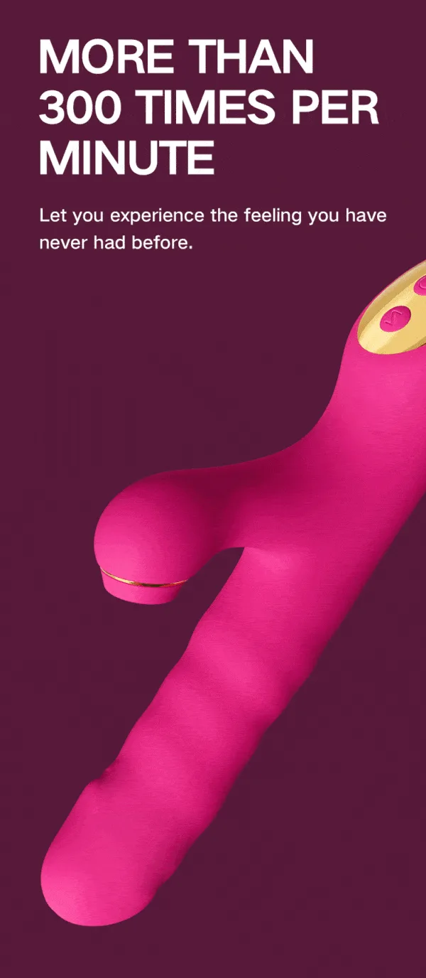 Vibrador Dildo Vai e Vem Rotativo Com Sugador Clitóris Cor Pink - Image 12