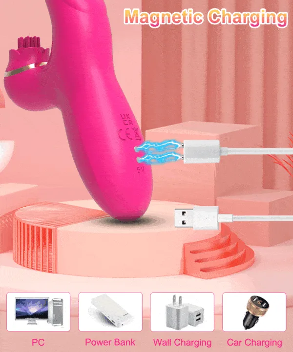 Vibrador Ponto G Sobe e Desce Estimulação Clitóris Cor Pink - Image 6