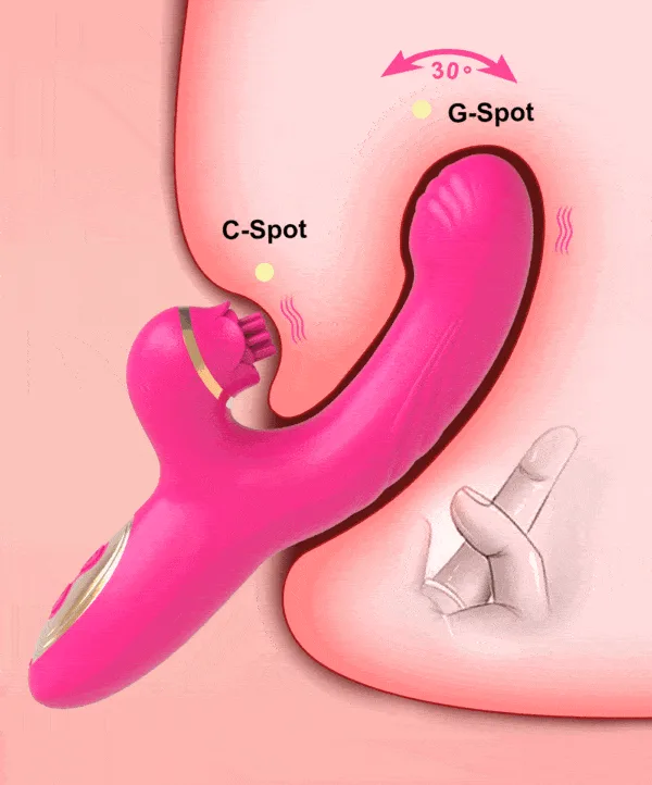 Vibrador Ponto G Sobe e Desce Estimulação Clitóris Cor Pink - Image 2
