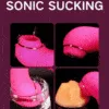 Vibrador Dildo Vai e Vem Rotativo Com Sugador Clitóris Cor Pink - Image 8