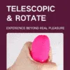 Vibrador Dildo Vai e Vem Rotativo Com Sugador Clitóris Cor Pink - Image 9