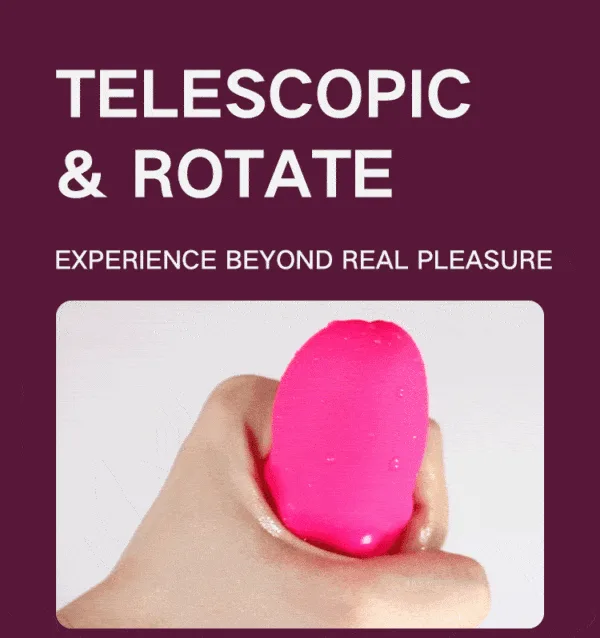 Vibrador Dildo Vai e Vem Rotativo Com Sugador Clitóris Cor Pink - Image 9