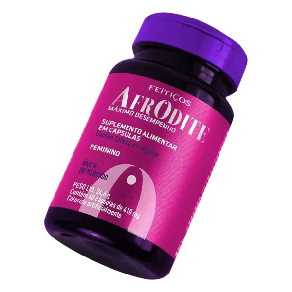 Afrodite Suplemento Alimentar Feminino em Cápsulas 410 mg Feitiços Aromáticos