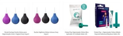 Home 185 Dois kits de duchas higiênicas unissex, ao de outros dois modelos de higienizadores íntimos.