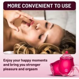 Vibrador Sucção Formato Rosa Recarregável