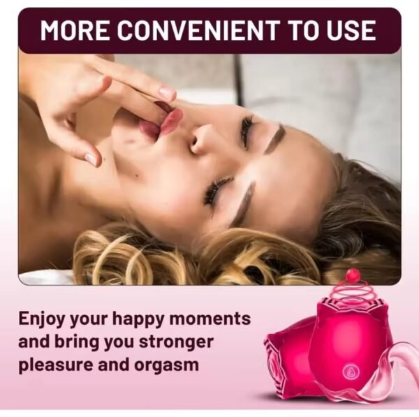 Vibrador Sucção Formato Rosa Recarregável