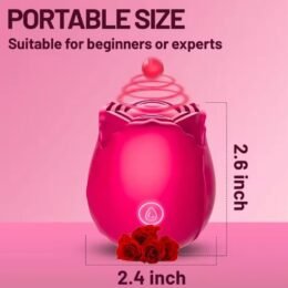 Vibrador Sucção Formato Rosa Recarregável