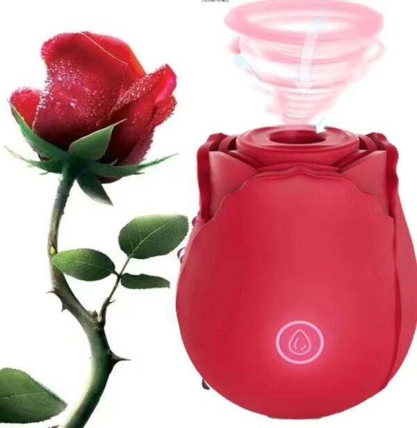 Vibrador Sucção Formato Rosa Recarregável
