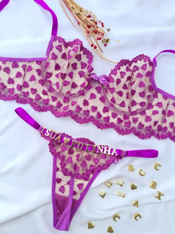 Lingerie Personalizável Coração com Aro
