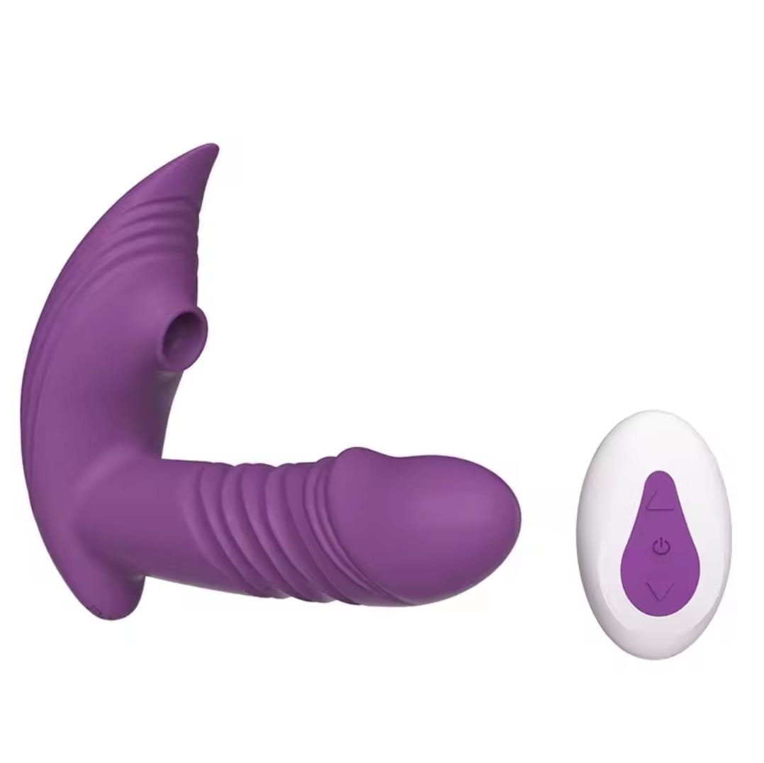 Vibrador de Calcinha Vai e Vem com Sugador 6 Vibrador de Calcinha Vai e Vem com Sugador