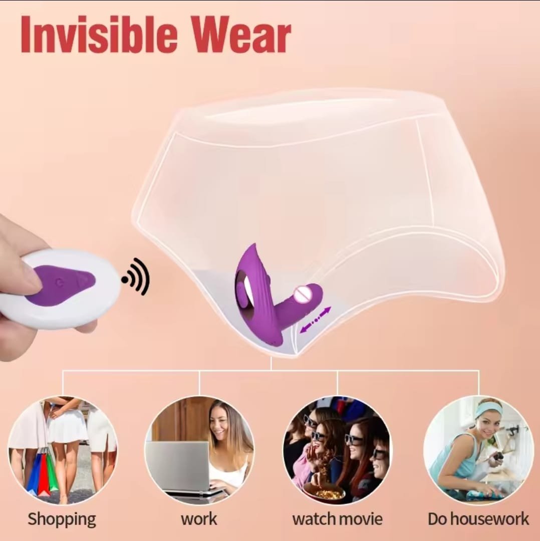 Vibrador de Calcinha Vai e Vem com Sugador 4 Vibrador de Calcinha Vai e Vem com Sugador