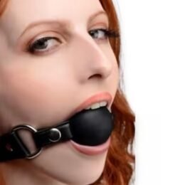 Mordaça Bola Com Regulagem Em Couro Sintético VipMix