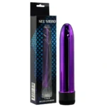 Vibrador Personal Cromado 17Cm Multivelocidade Roxo
