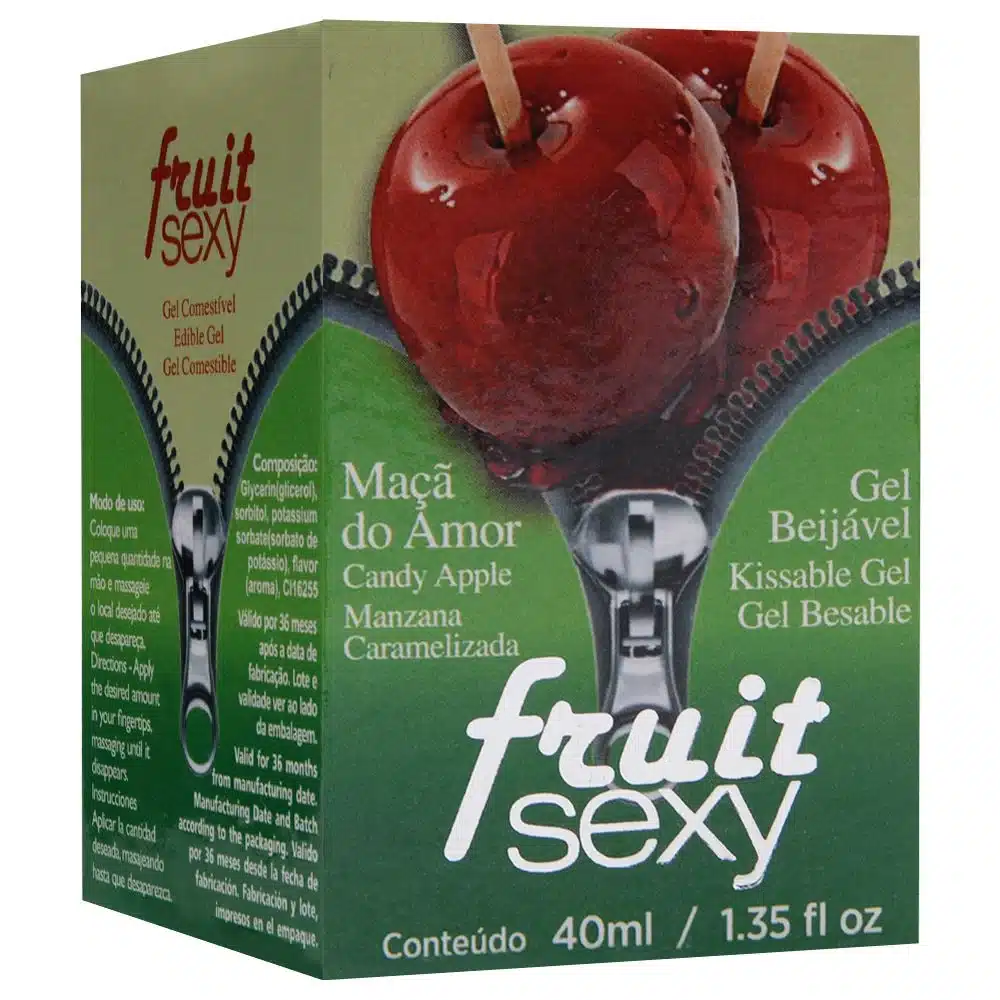 16280044525762_zoom.webp Fruit Sexy Gel Comestível 40Ml Intt Maçã do Amor - Imagem 1