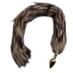 Plug Anal Metal Cor Dourado Rabo De Raposa Hard - Imagem 2