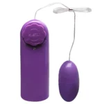 Vibrador Bullet Cápsula Com Fio Roxo