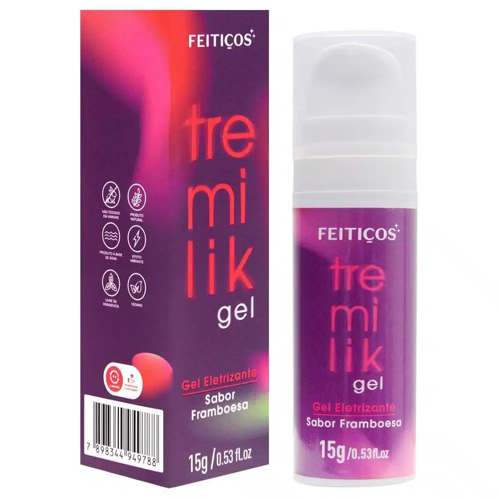 16824286664316_zoom.webp Tremilik Gel Eletrizante Beijável Sabor Framboesa 15G Feitiços - Imagem 1