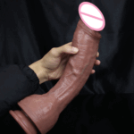 Pênis Realístico 27x5.1 CM Com Escroto e Ventosa Imita Pele Humana