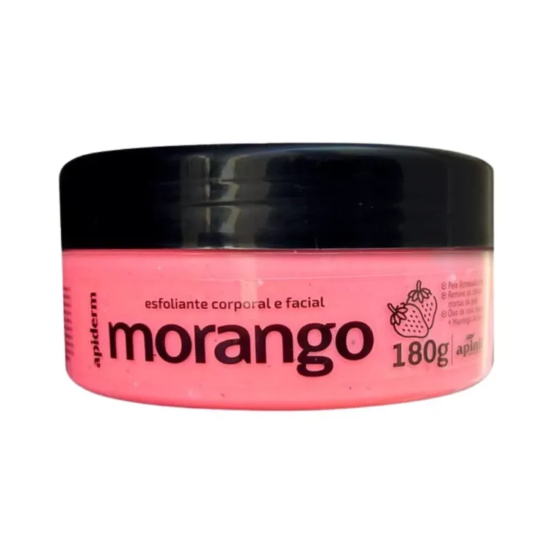 Apiderm Esfoliante Corporal E Facial Morango 180G Apinil Cosmeticos