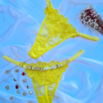 Calcinha Fio Personalizável Amarela Borboleta 0821