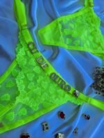 Calcinha Fio Personalizável Amarelo Neon Borboleta - Imagem 2