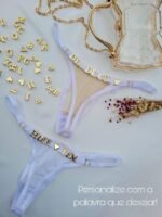 Calcinha Fio Personalizável Ilusion Branca Tule 0822 - Imagem 2