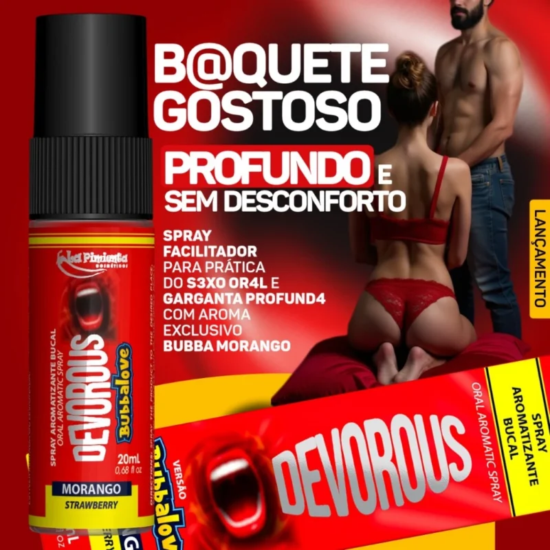Devorous Spray para Sexo Oral Morango